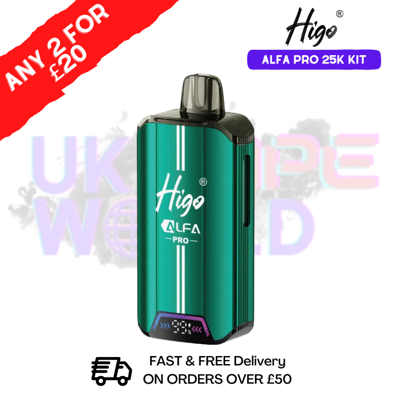 Lemon Lime Higo 25K Alfa Pro Pod Kit - Any 2 For £20