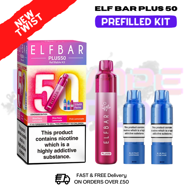Lemonade Edition Elf Bar 50K Puff Plus Kit - Only £9.98 - ukvapeworld