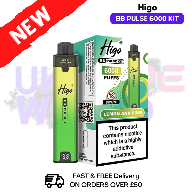 Lemon and Lime Higo BB Pulse 6000 Prefilled Pod Kit - ukvapeworld