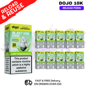 Lime Pomegranate Dojo Blast 10K Replacement Pods Box Of 10 - ukvapeworld
