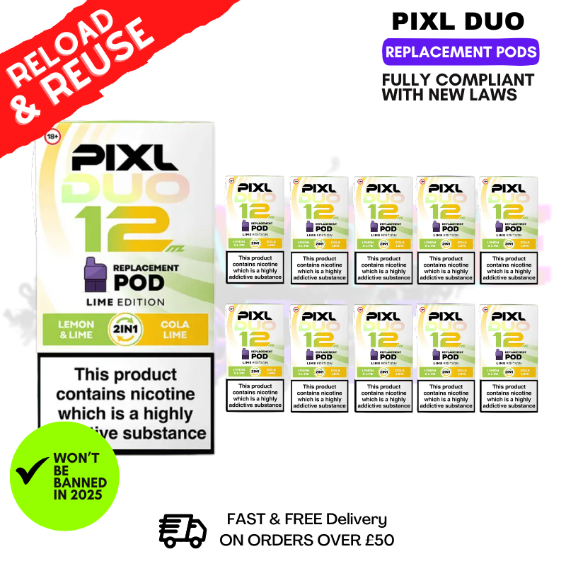 Lime Edition Pixl Duo Replacement Pods - Box Of 10