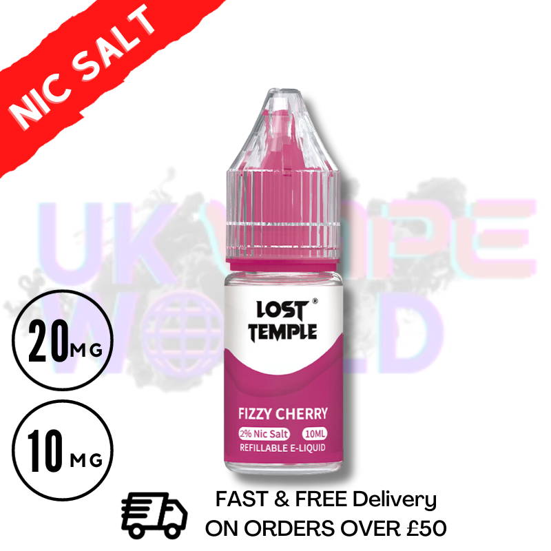 Shop Fizzy CHERRY LOST TEMPLE 10ML Nicotine Salt eLiquid - UK Vape World