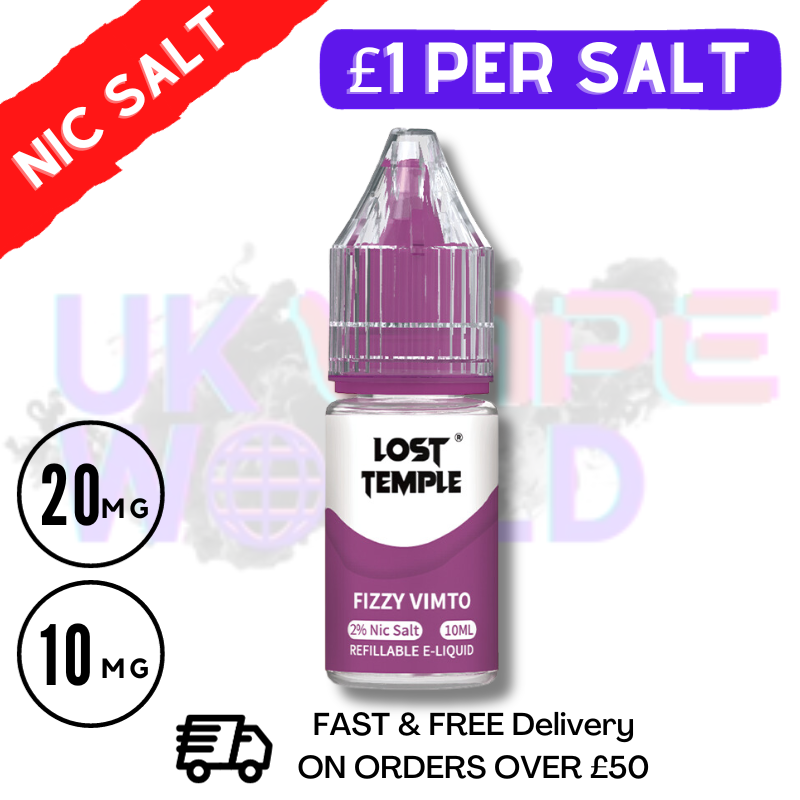 LOST TEMPLE 'Fizzy Vimto' 10ML Nic Salt - UK Vape World