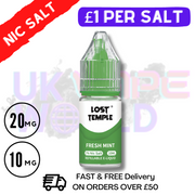 Shop Fresh Mint LOST TEMPLE 10ML Nicotine Salt eLiquid - UK Vape World
