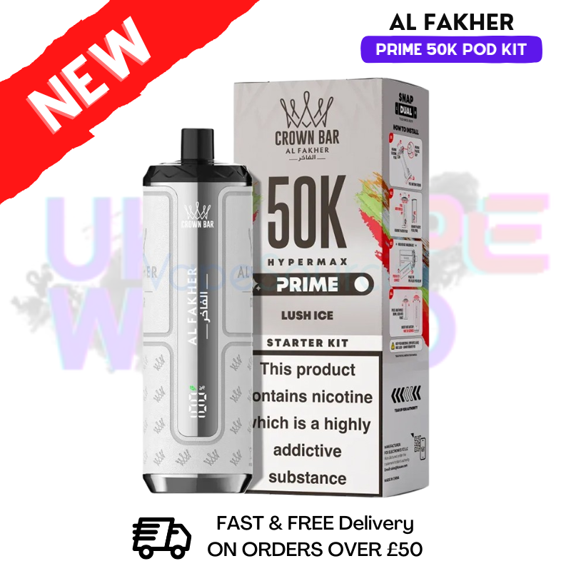 Al Fakher 50K HyperMax Prefilled Pod Kit - 2 For 25