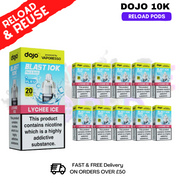 Lychee ICE Dojo Blast 10K Replacement Pods Box Of 10 - ukvapeworld