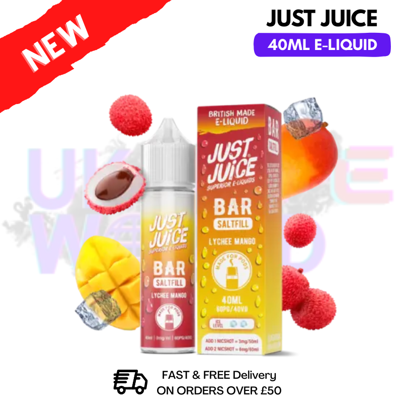 Lychee Mango Just Juice 40ml Saltfill E-Liquid