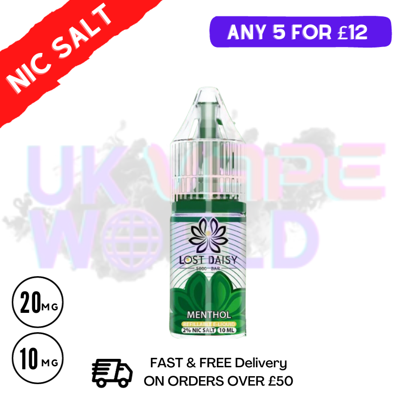 Menthol LOST Daisy Nic Salt 10ML eLiquid - UK Vape World