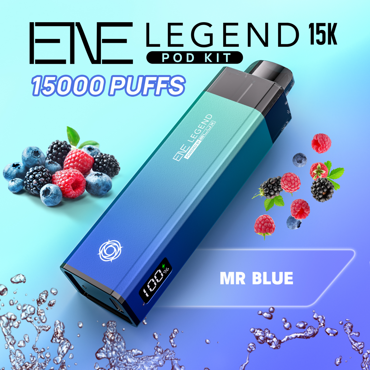 Mr Blue Elux Legend 15K Puff Prefilled Pod Kit - £7.99 - ukvapeworld