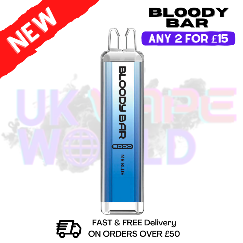 Shop Mr Blue Bloody Bar 5000 Puffs Disposable - UK Vape World