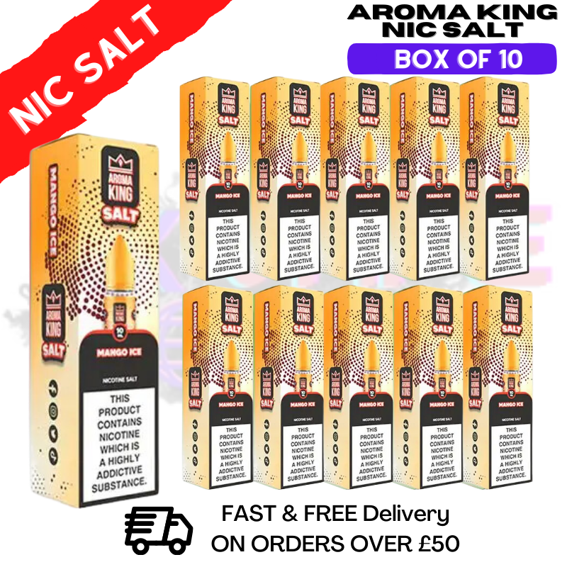 Shop Mango Ice Aroma King Pack / Box Of 10 Nic Salts - UK Vape World
