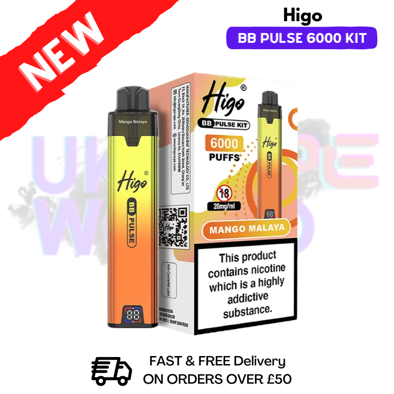 Mango Malaya Higo BB Pulse 6000 Prefilled Pod Kit - ukvapeworld
