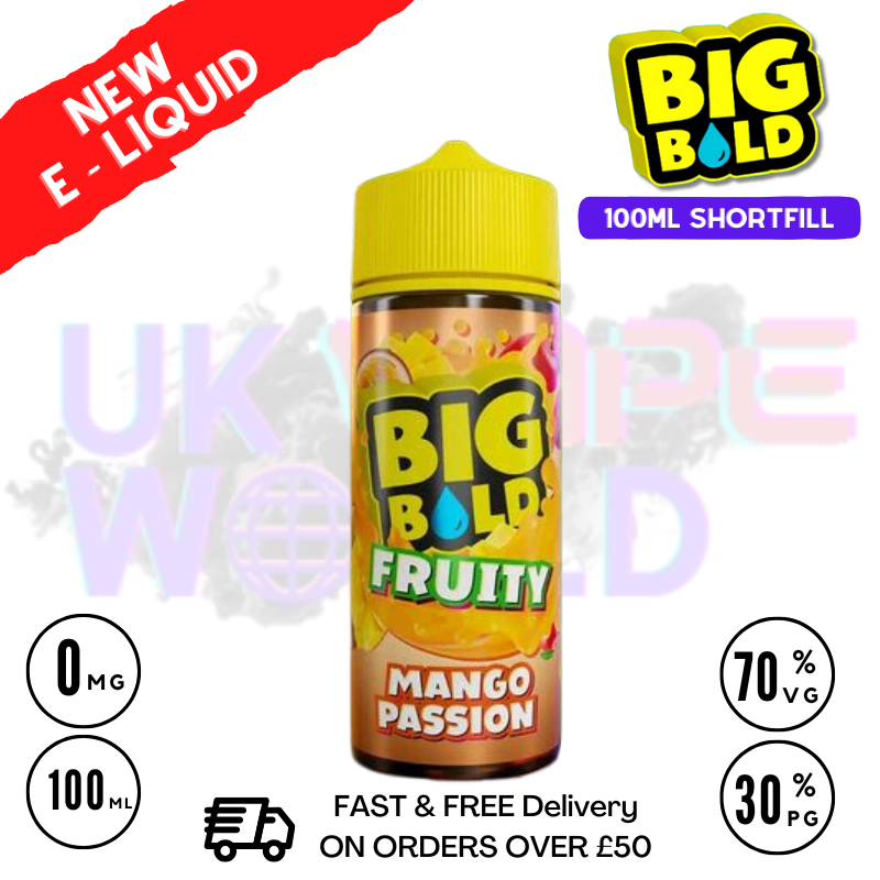 Shop Mango Passion Big Bold Vape Juice 100ml | £9.50 + Nicshots - UK Vape World