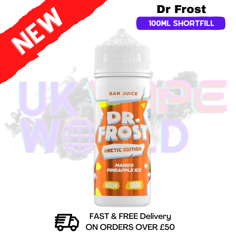 Mango Pineapple ICE Dr Frost Bar Juice 100ml Shortfill E-Liquid - ukvapeworld