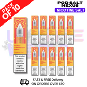 Mango Strawberry Peach Pod Salt Nexus Nic Salt Box Of 10