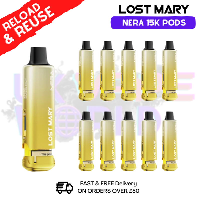 Mango Dragon Fruit Lost Mary Nera15K REFIL Box OF 10 - ukvapeworld