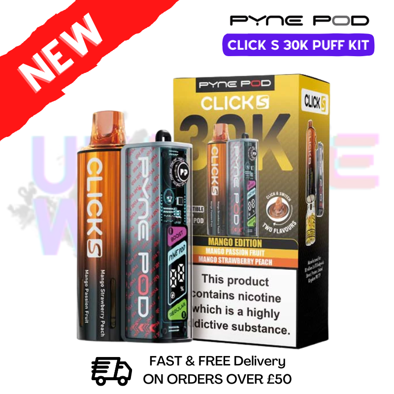 Mango Edition Pyne Pod Click S 30K Puff Kit - UKVAPEWORLD