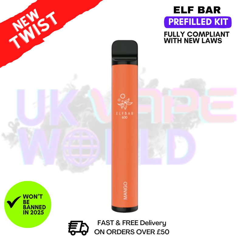 Shop Mango Elf Bar EB600 Prefilled Pod Kit - UK Vape World