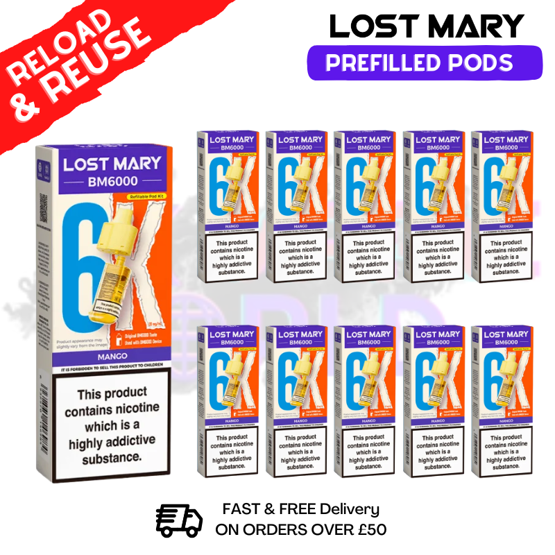 Mango Lost Mary BM6000 Replacement Pods BOX OF 10