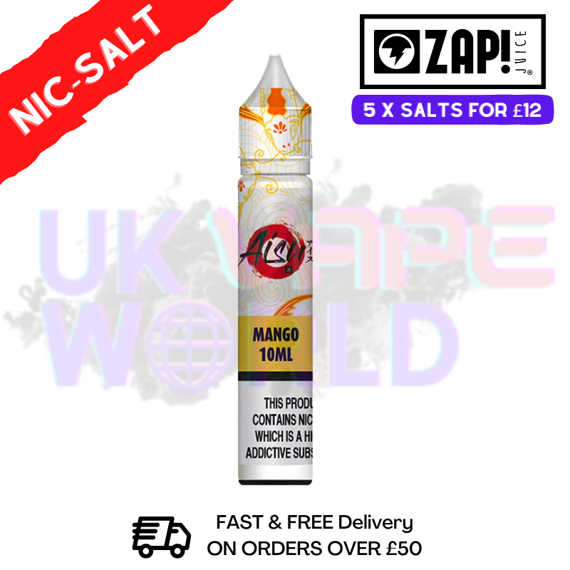 Mango AISU Zap Nic Salt E-Juice Nicotine 10ml - UK Vape World