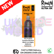 Shop Mango On ICE RandM Tornado 15000 Puff 15K Bar Disposable Kit - UK Vape World