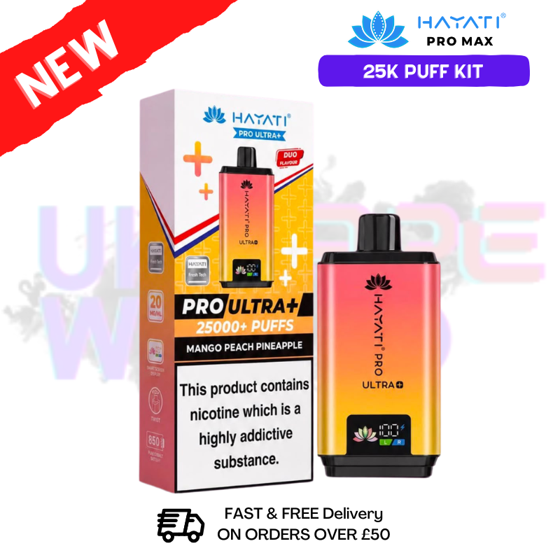 Mango Peach Pineapple Hayati 25K Pro Ultra Plus Kit - UK Vapeworld