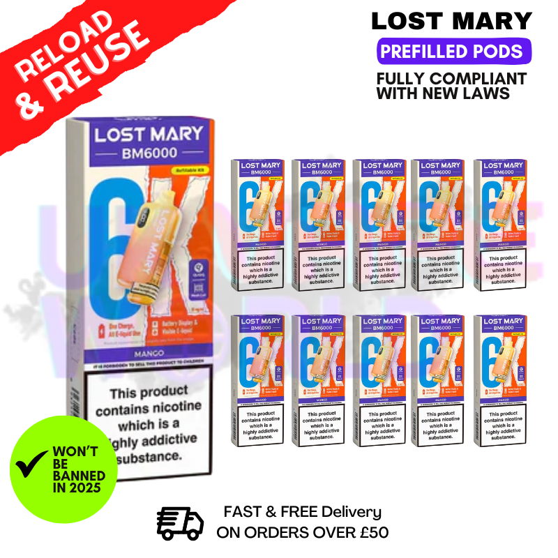 Mango Lost Mary BM6000 Replacement Pods BOX OF 10