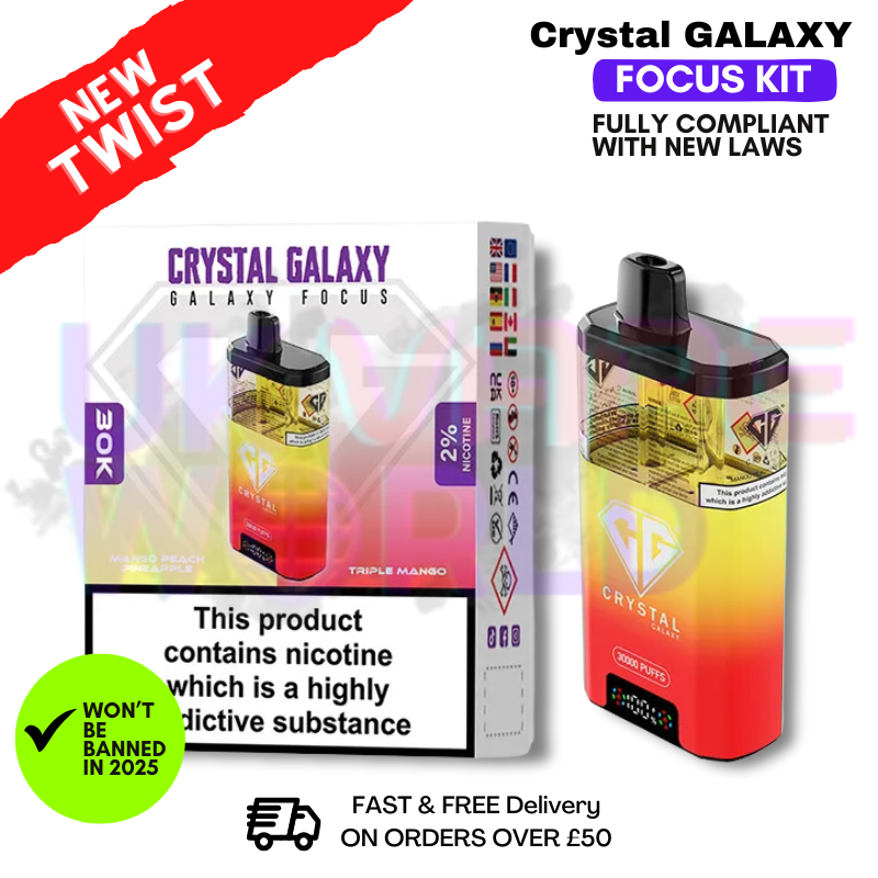 Shop Mango Peach Pineapple Crystal Galaxy 30K Puff Kit - UK Vape World