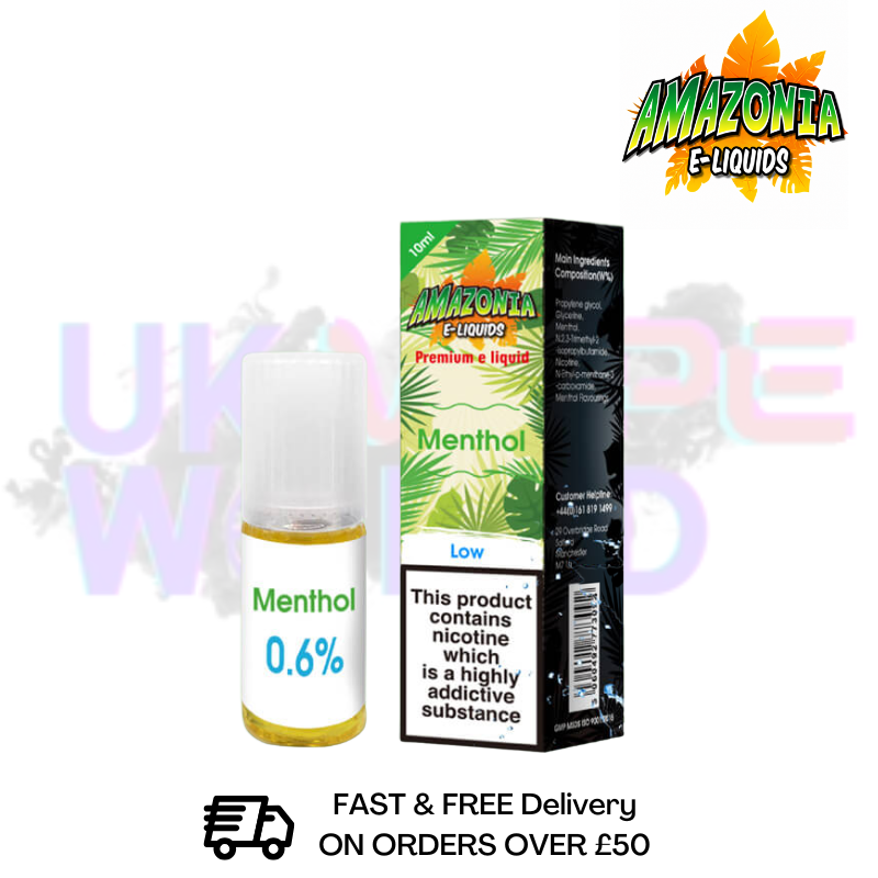 Amazonia 10ml Menthol Eliquid Only £2.99 (PCS) - UK Vapeworld