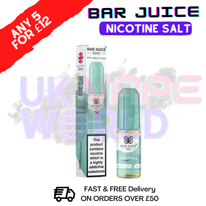 Bar Juice 5000 Nicsalt E-Juice Menthol Flavour - ukvapeworld