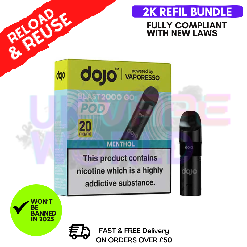 Shop Menthol Dojo Blast 2000 2K Puff REPLACEMENT POD