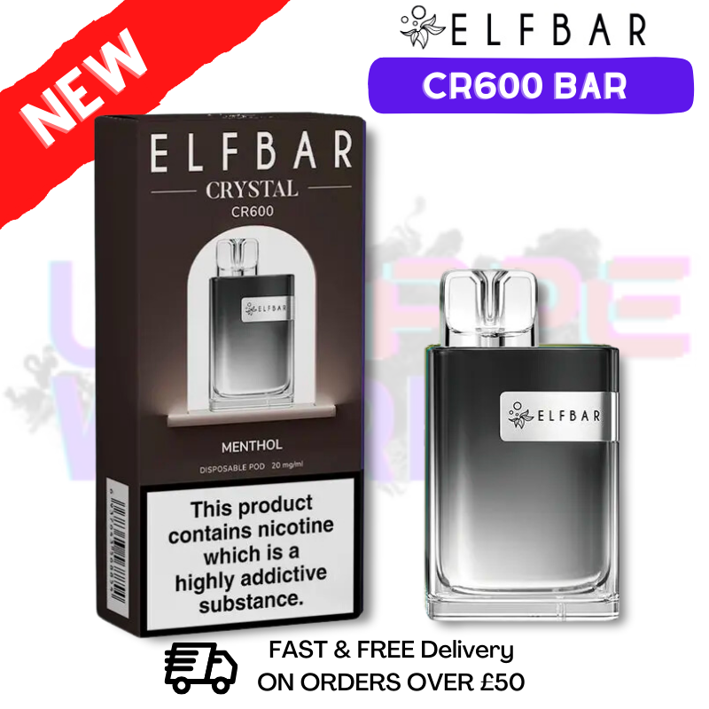 Menthol Elf Bar Crystal CR600 Bar - UK Vape World