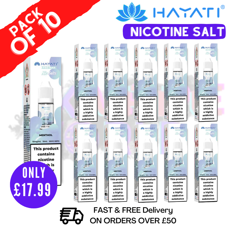 Shop Menthol Hayati Pro Max Nic Salt Box Of 10 - UK Vape World