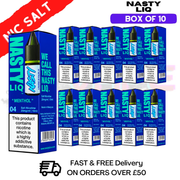 Shop Menthol - NastyLiq Nic Salt Box Of 10 - UK Vape World