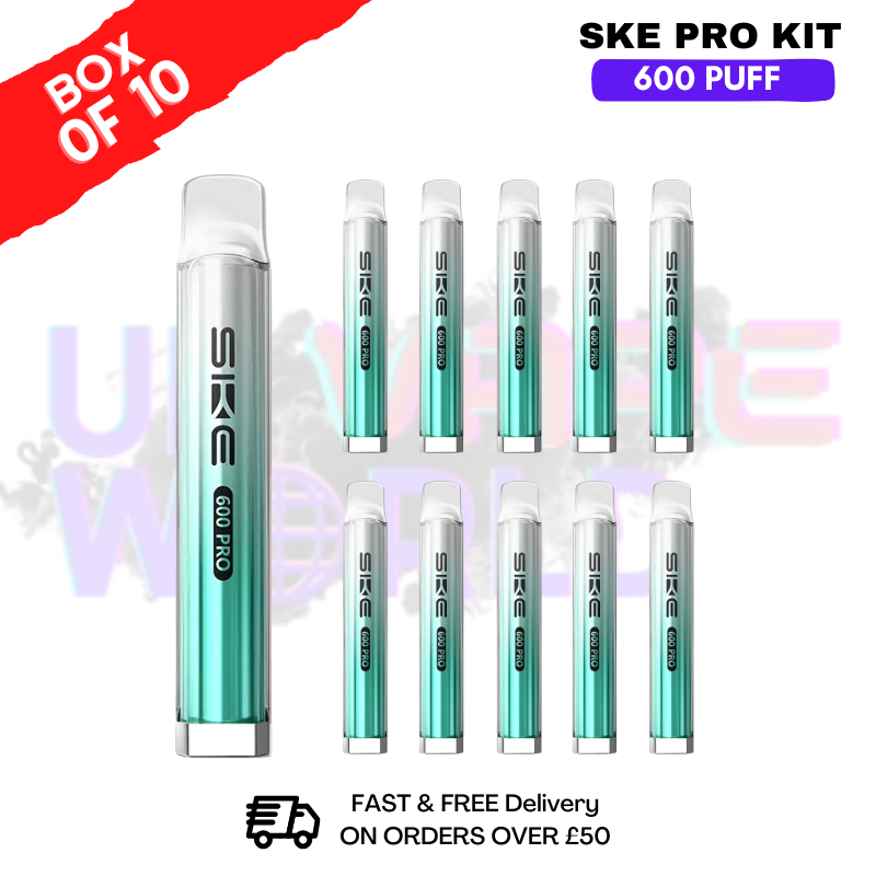 Menthol SKE Crystal PRO 600 Puff Box Of 10 - ukvapeworld