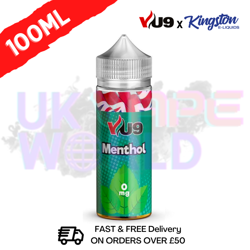 Menthol Shortfill Juice 100ML Eliquid - VU9 x Kingston Juice is the perfect vape juice for those who enjoy a cool, refreshing and minty flavor. Its menthol base will tantalize your senses and provide you with a smooth and enjoyable vaping experience - UK Vape World