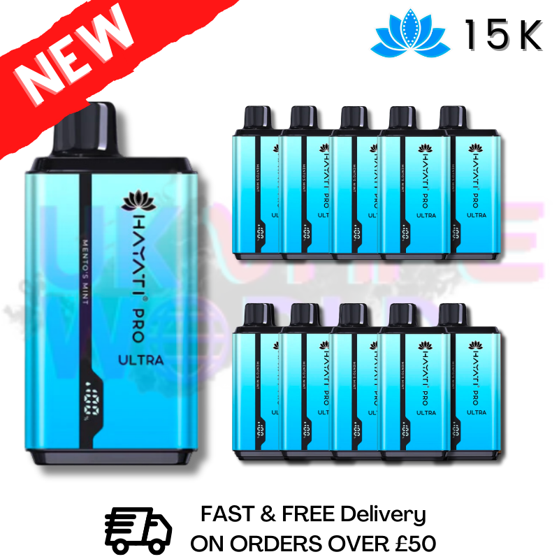 Shop M's Mint Hayati Ultra Pro 15000 Puff 15K Box Of 10 - UK Vape World