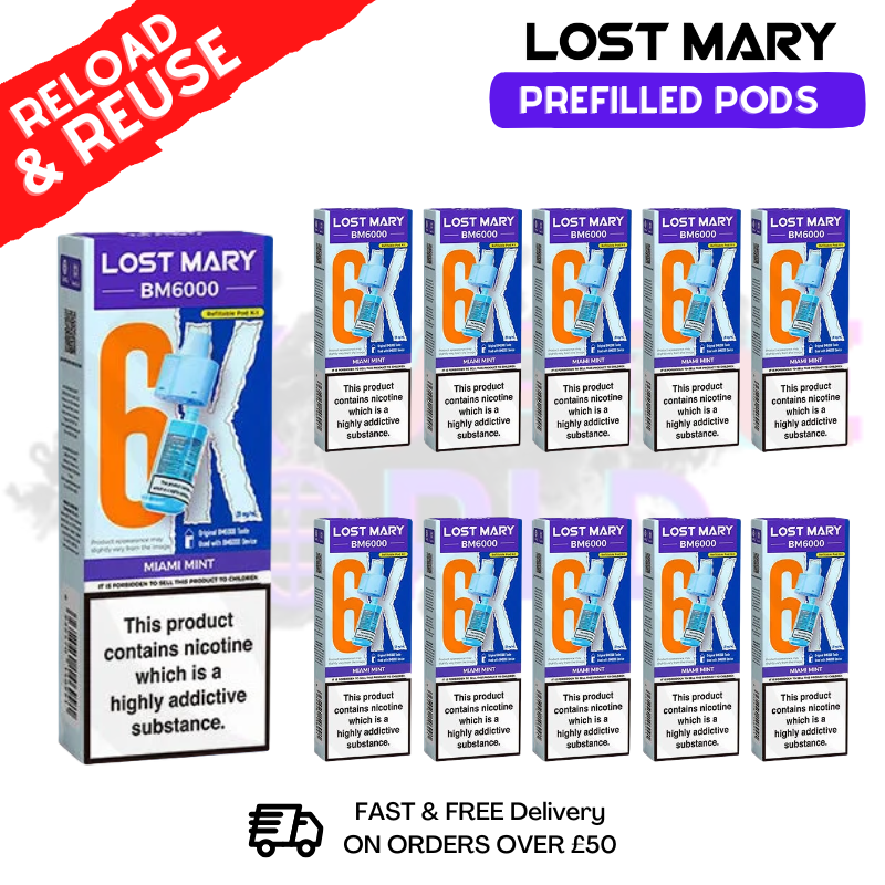 Shop Lost Mary BM6000 Prefilled Pods Box Of 10 Shop Lost Mary BM6000 Prefilled Pods Box Of 10