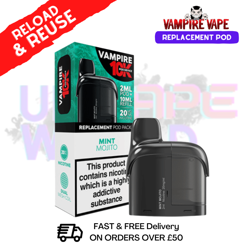 Mint Mojito Vampire Vape 10K Prefilled Pods - ukvapeworld