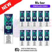 Mint Blu Bar Prefilled Pods Box Of 10 - UK Vapeworld