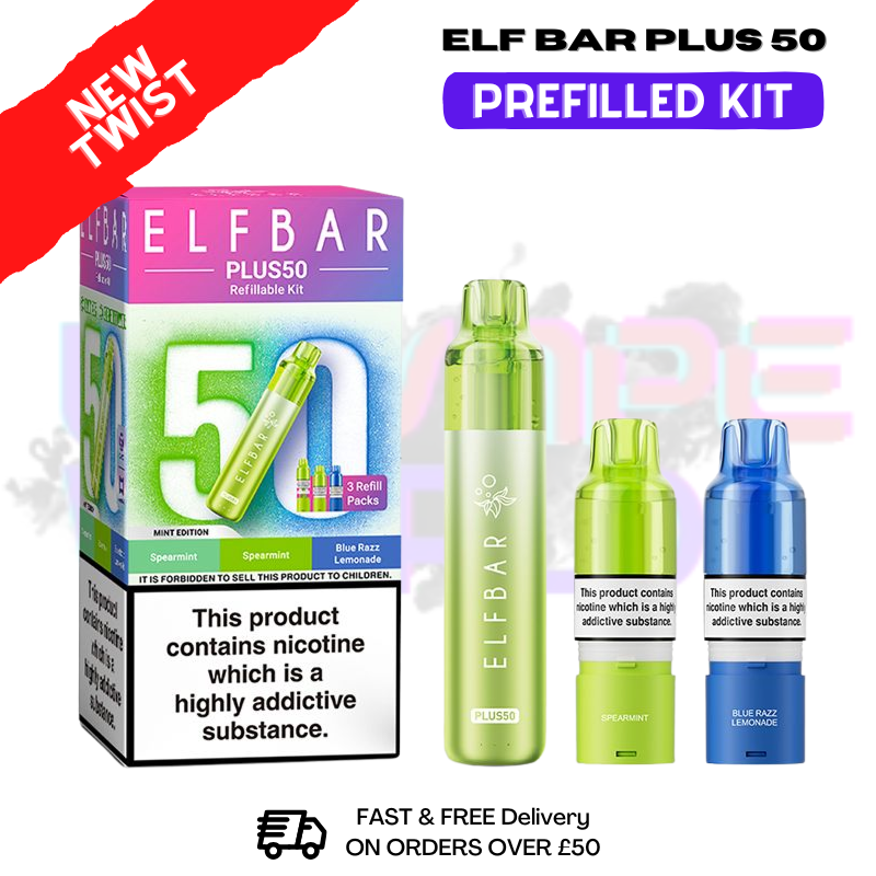 Mint Edition Elf Bar 50K Puff Plus Kit - Only £9.98 - ukvapeworld