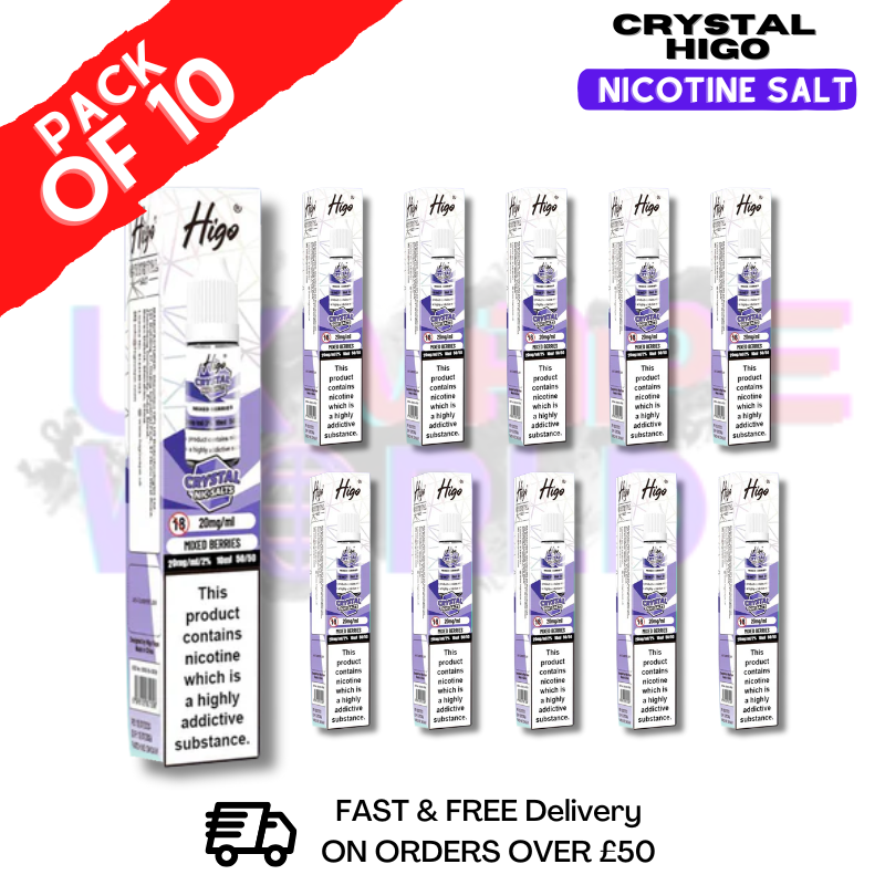 Mixed Berries Crystal Higo Nic Salt Box Of 10