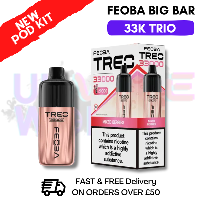 Mixed Berries Feoba Treo 33K Puff Pod Kit - ukvapeworld