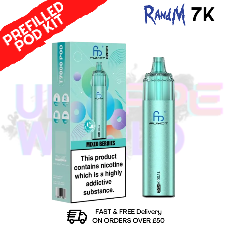 Mixed Berries Fumot RandM T7000 7K Prefilled Pod Kit - ukvapeworld