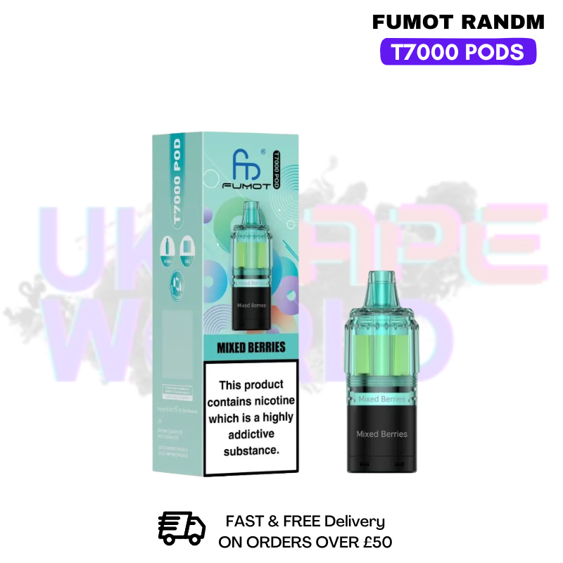 Mixed Berries Fumot T7000 RandM 7K Replacement Pods - ukvapeworld