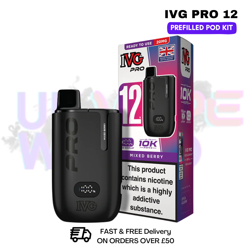 Mixed Berry IVG Pro12 Prefilled Pod Kit - ukvapeworld