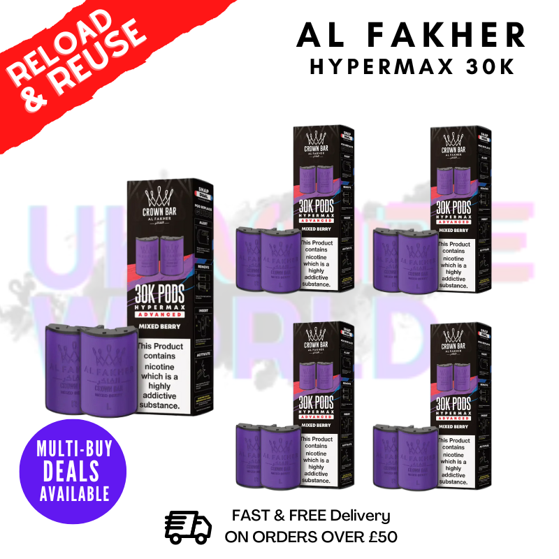 Mixed Berry AL Fakher 30K Box Of 5 Replacement Pods - ukvapeworld