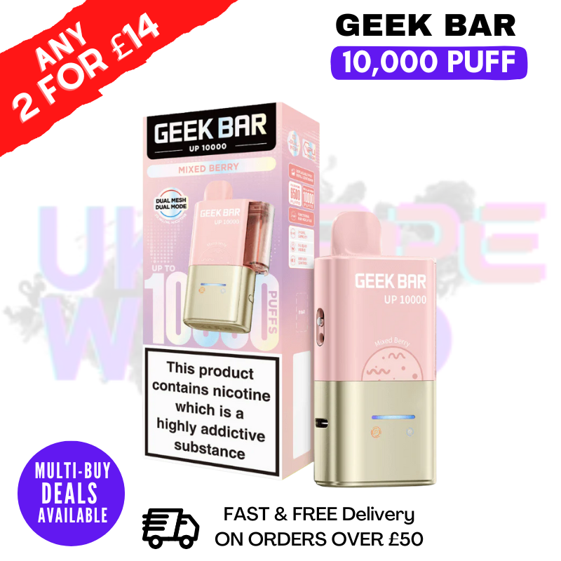 Mixed Berry Geek Bar Up 10000 Pod Kit - ukvapeworld