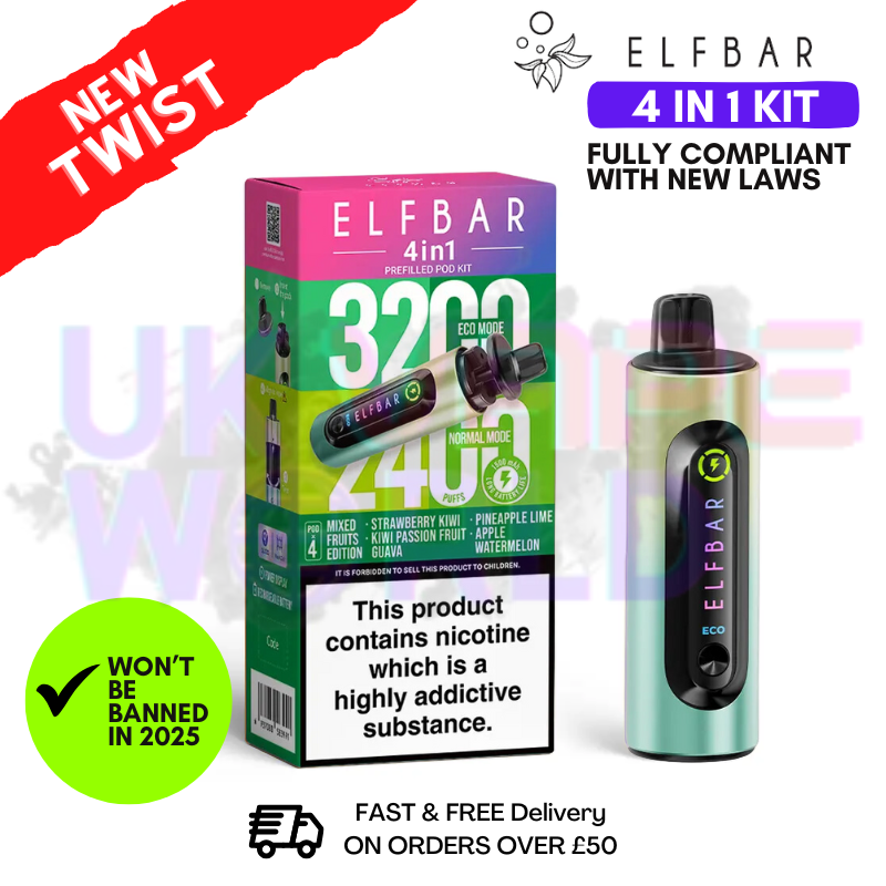 Mixed Fruits Edition Elf Bar 3200 (4 in 1) Prefilled Pod Kit