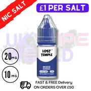 Shop Mixed Berries LOST TEMPLE 10ML Nicotine Salt eLiquid - UK Vape World